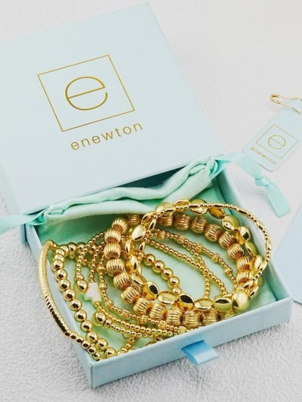 New Enewton Gold Beaded Bracelet Set